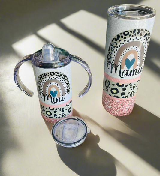 Over the Rainbow Mommy and Mini Tumbler Set