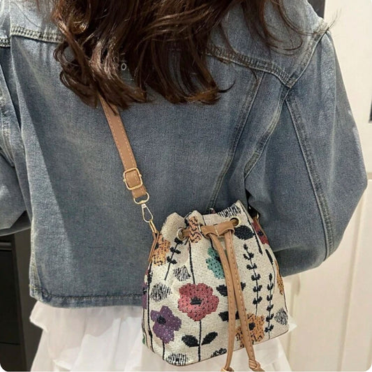 Printed Mini Cloth Shoulder Bag