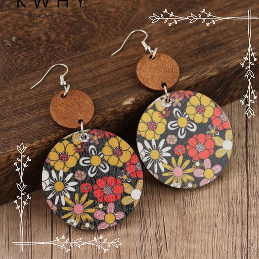 Round Flower Earrings