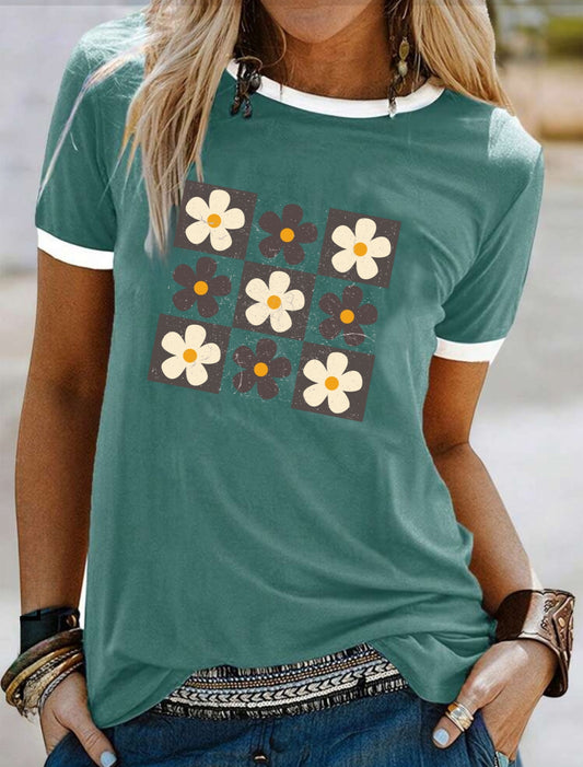 Comfy Daisy Checker Tee