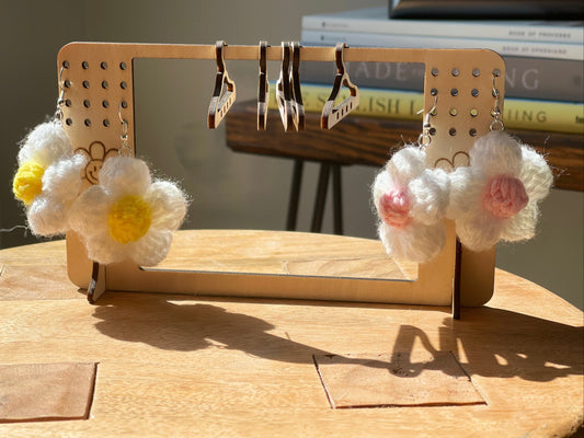 Crochet Daisy Earrings