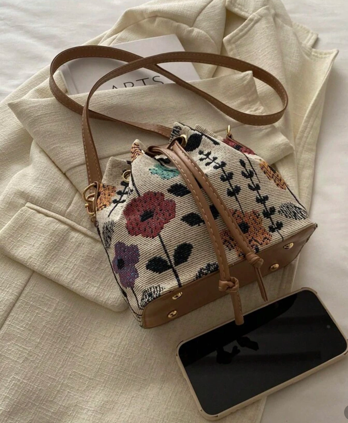Printed Mini Cloth Shoulder Bag