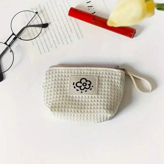 Waffle Textured Mini Travel Pouch
